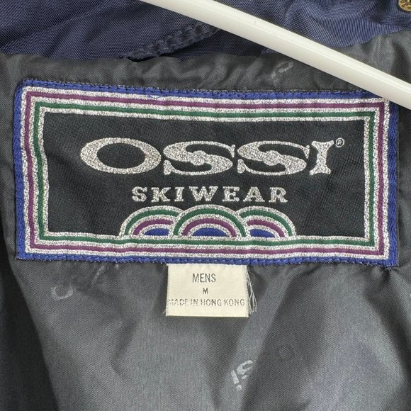 Vintage Ossi Skiwear Hooded‎ Snow Jacket Men's Size Medium Blue/Brown - Picture 10 of 16
